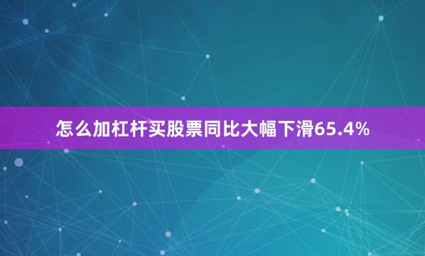 怎么加杠杆买股票同比大幅下滑65.4%